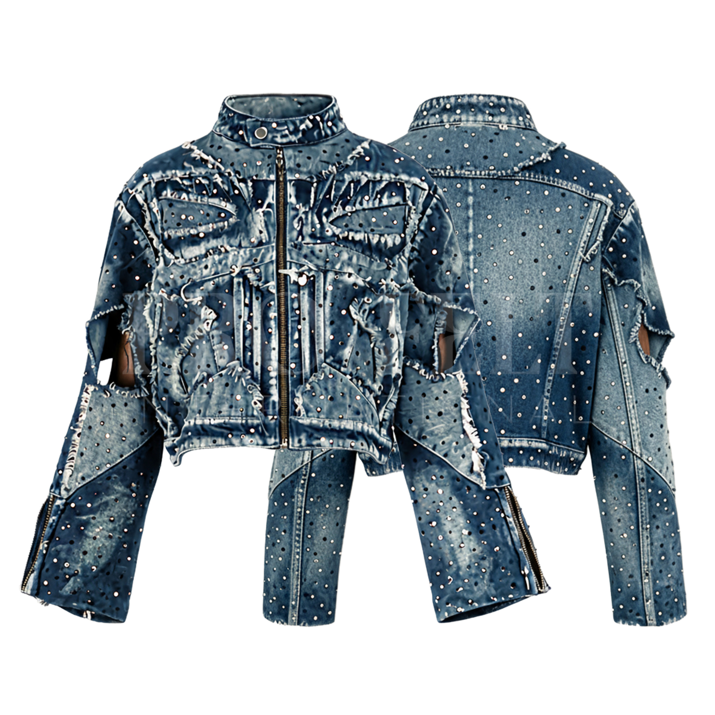 Women's Loose Fit Quilted Cotton Denim Motorcycle Jacket Streetwear Fashion Coat High Quality Outerwear
