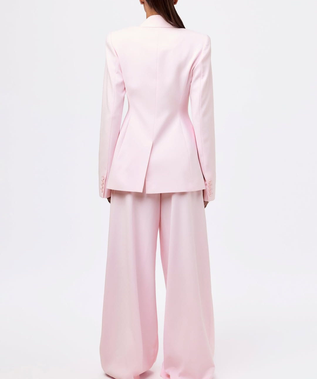 Customize Designer Blazer Jacket Women's Deep V-neck Sexy Slit Sleeve Single Button Blazer Office Lady Pink Two Piece Blazer
