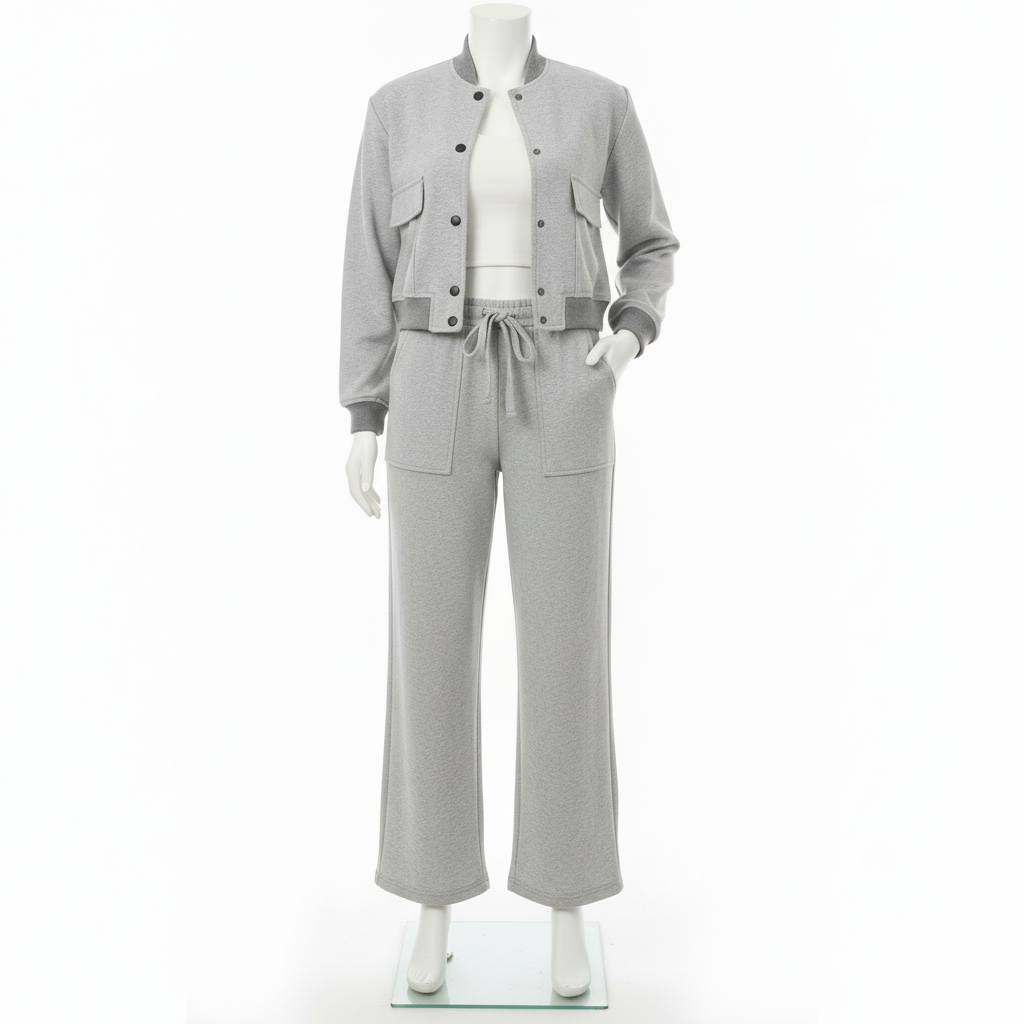 Wholesale Custom Women's Off-Shoulder T-Shirt and Wide-Leg Drawstring Pant Loungewear Set - Casual Cotton Blend Two-Piece Outfit