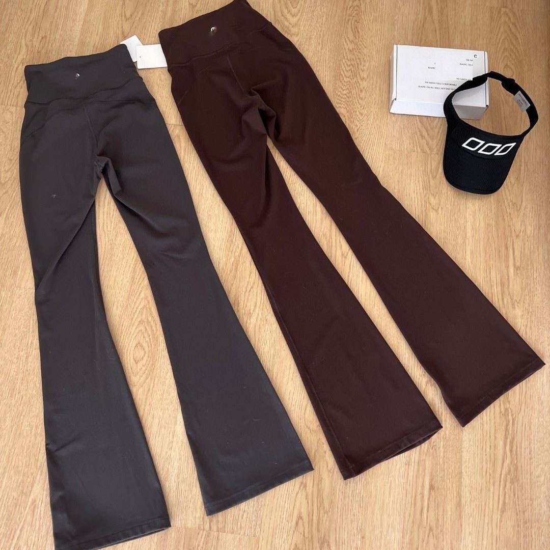 Under Lulv Custom Flared Fitness Pants High Waist Yoga Leggings With Hip Lift Slimming Features Naked Feel Long Sports Pants