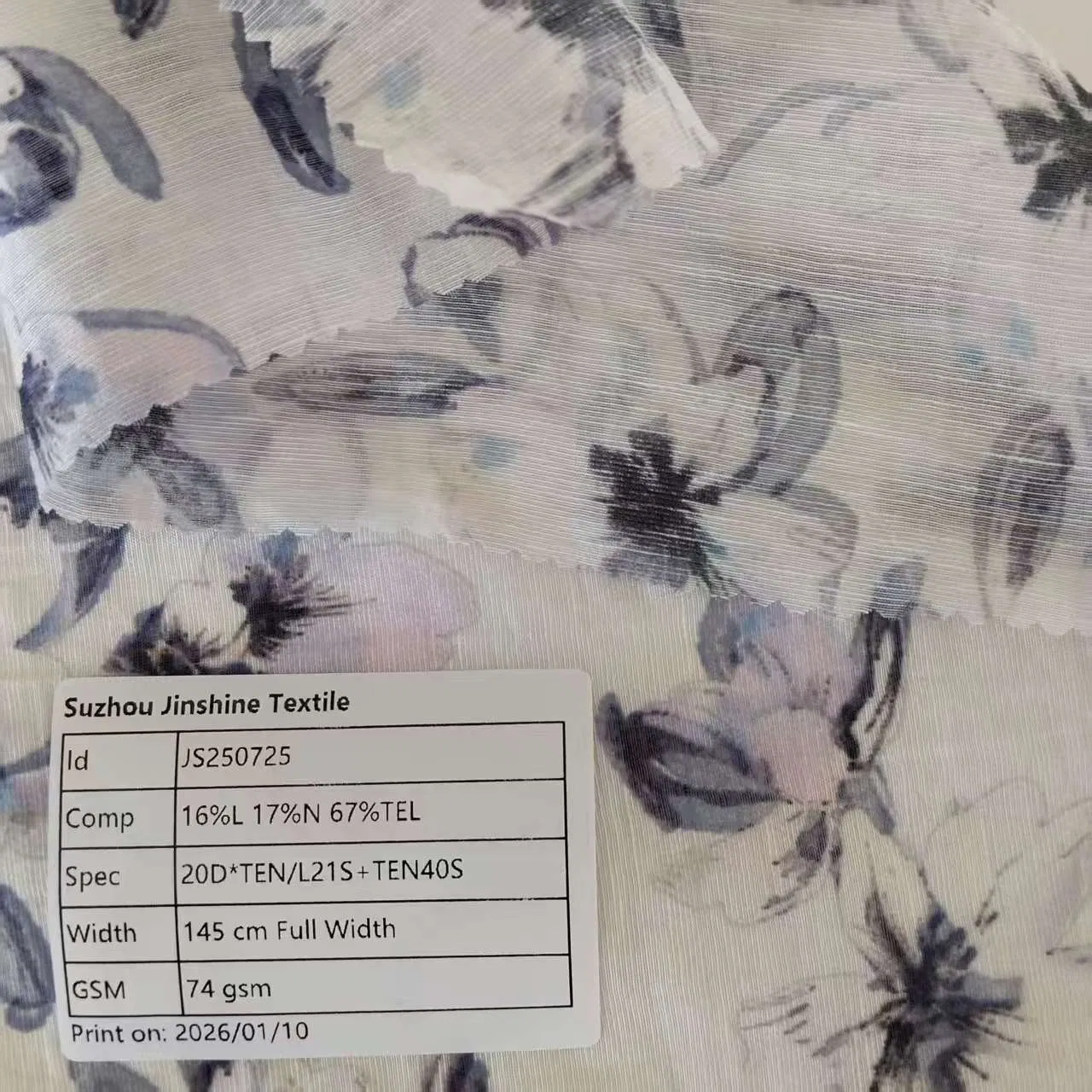 Premium 67% Tence Printed Fabric, Ultra-Soft 74GSM for High-End Loungewear Sets and Resort Wear Cover-UPS