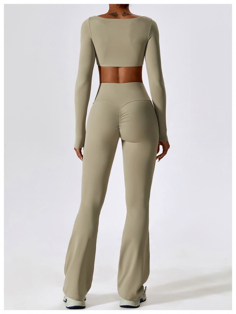 Manufacturer Wholesale Fitness Yoga Wear OEM Blank Tracksuits Women Sport Crop Top Scrunch Butt Yoga Pants Gym Sets for Women