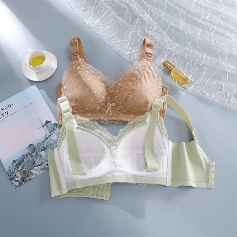 Wholesale Logo Custom Seamless Wireless Comfortable Crossover Front Open Pregnancy Maternity Plus Size Nursing Bra Breathable