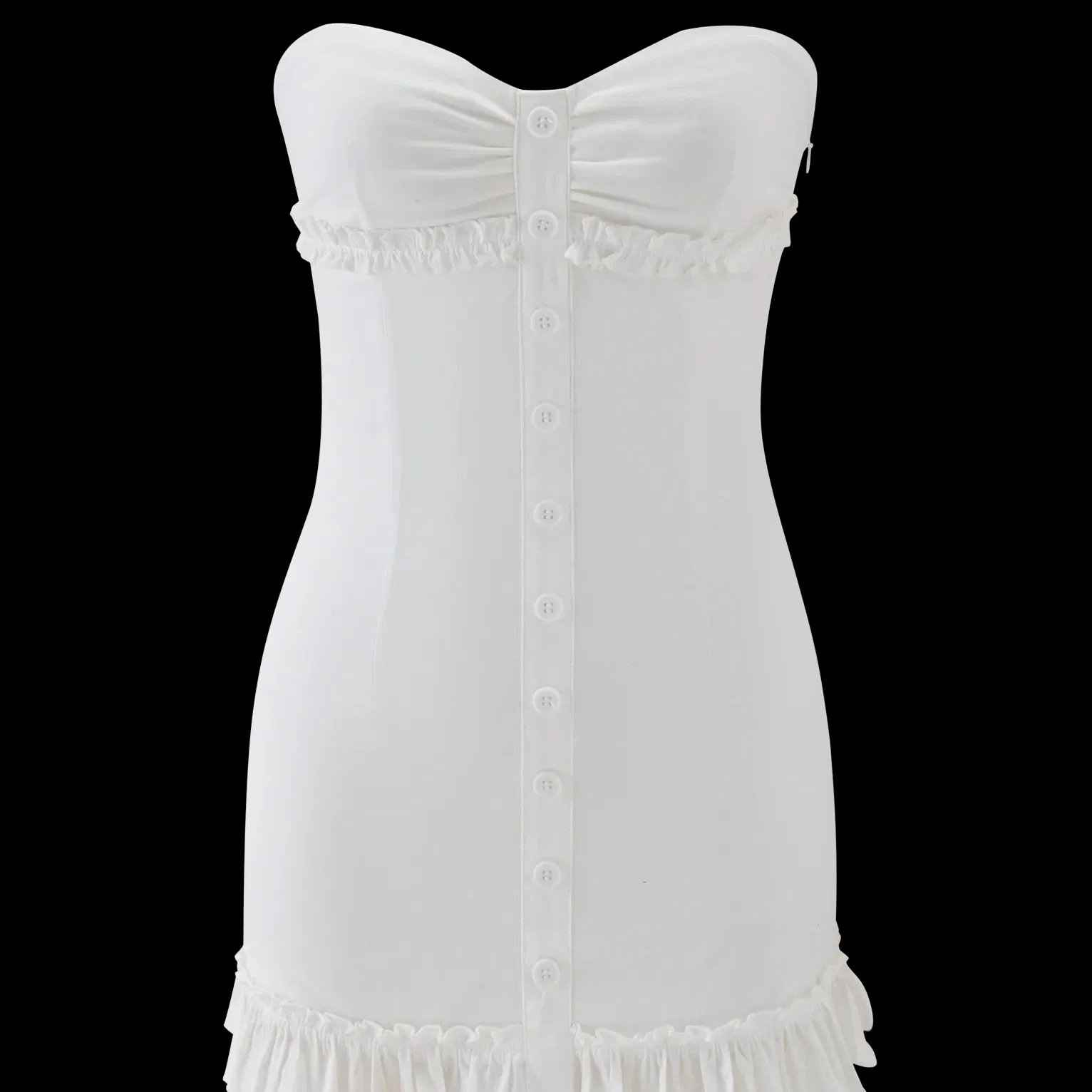 Stylish Modest Summer Casual Wholesale Fashion Strapless Woman Mini Dress