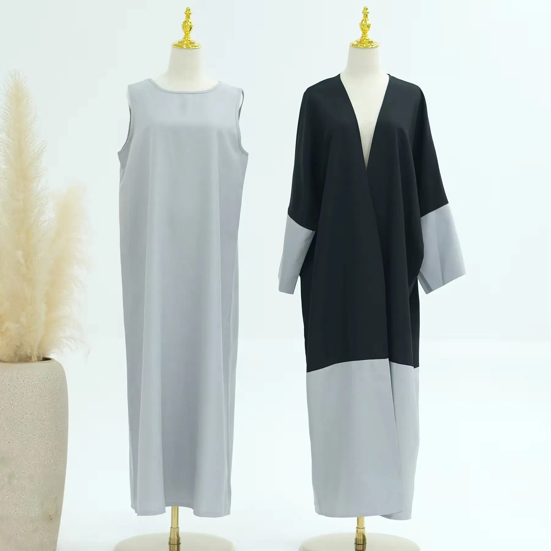 2026 New Two Piece Women's Abaya Modest Modern Fashion Dubai Abaya