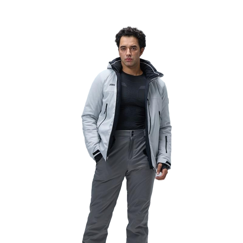 Wholesale Breathable Windproof Ski Wear for Men with Fleece Lining and Dwr Coating for Resort.