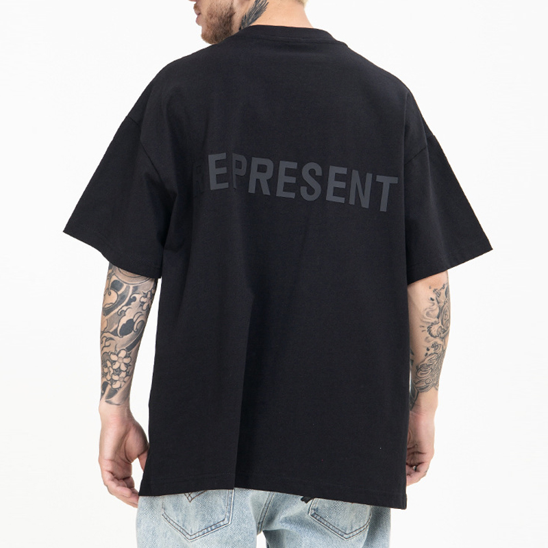 Wholesale Luxury Quality Custom Logo 95% Cotton 5%Spandex Printed Women's Drop Shoulder Street Wear