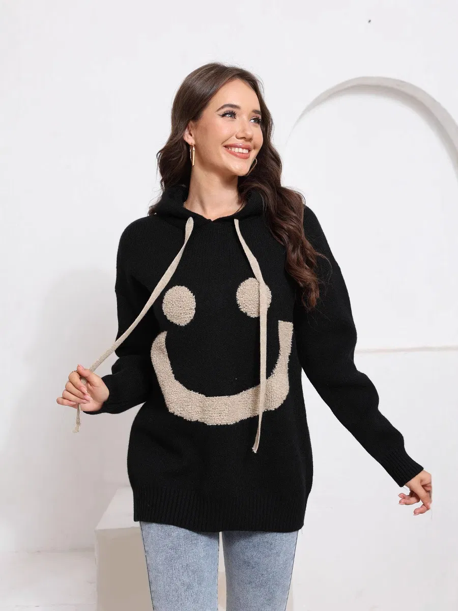 Custom Knit Sweater Women Hoodie for Fall Fashion
