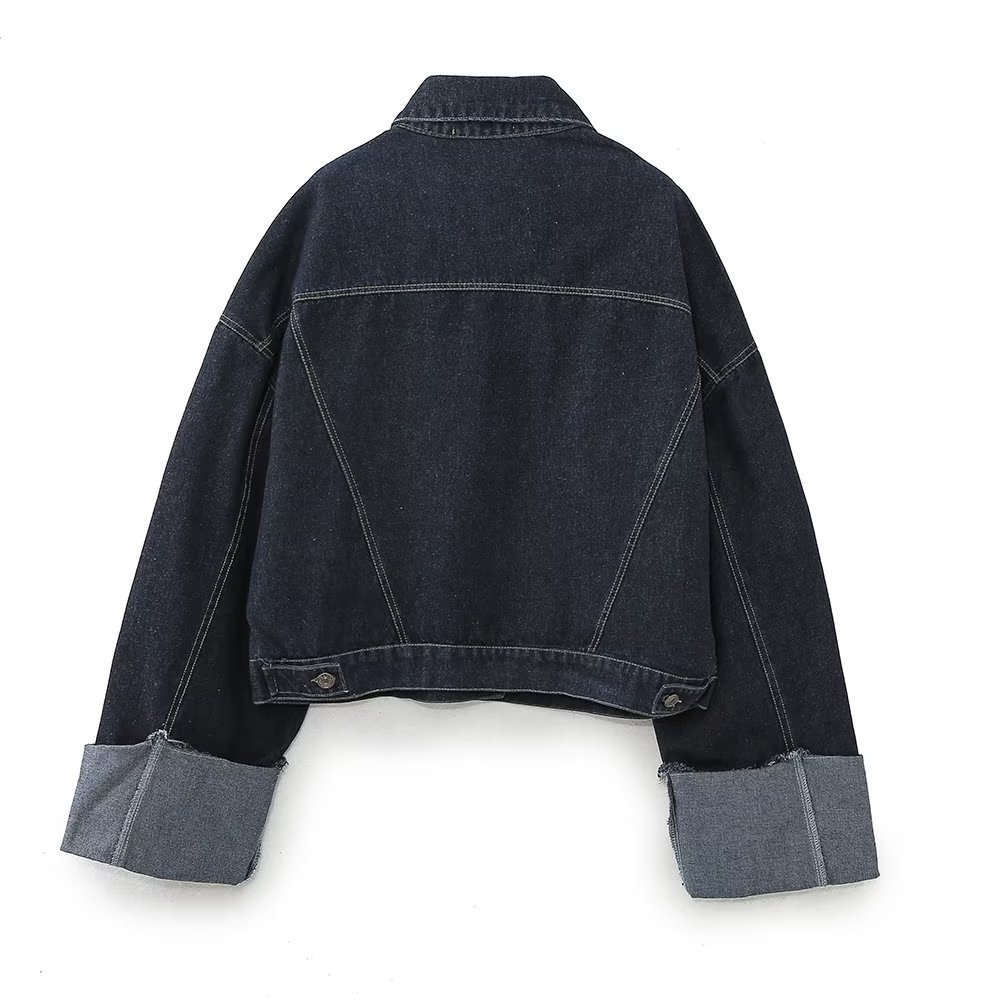 Spring and Autumn Fashion Women's Outerwear with Rolled Edge Pants