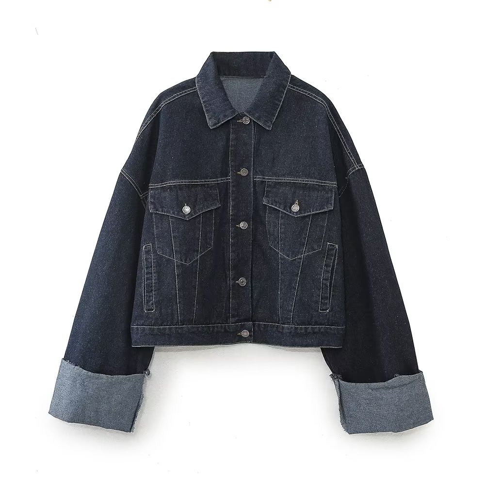 Spring and Autumn Fashion Women's Outerwear with Rolled Edge Pants
