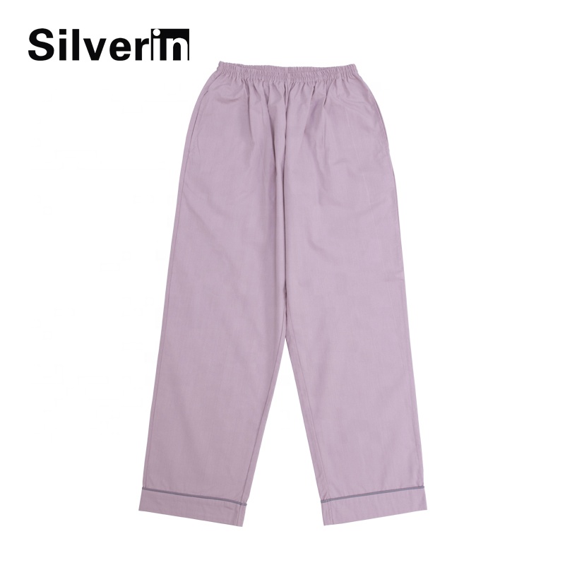 Custom logo Soft Double Pure Silver Fiber Anti-microbial Sleepwear Women Pajamas