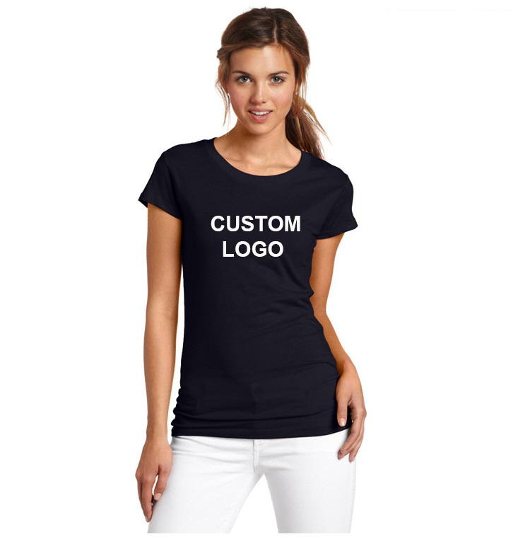 Factory Direct Custom 100% Cotton Woman T-Shirts Candy Color Knitted Casual Plus Size Summer Collection Solid Embroidery OEM
