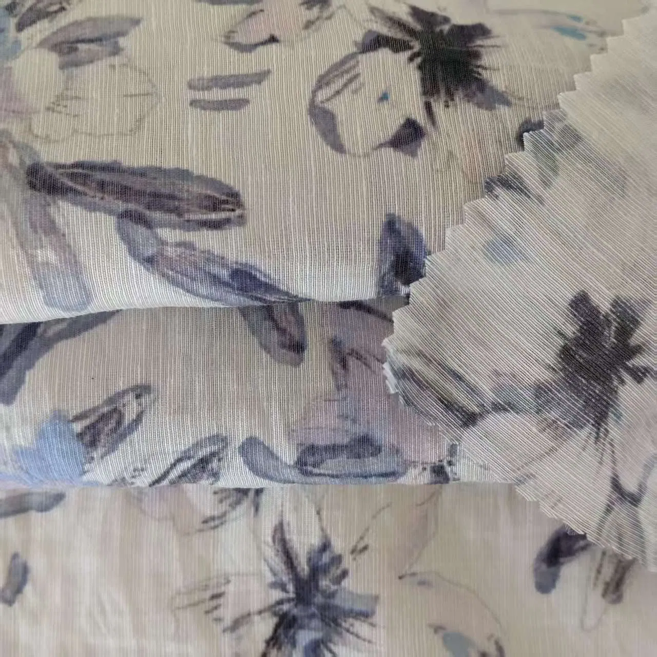 Premium 67% Tence Printed Fabric, Ultra-Soft 74GSM for High-End Loungewear Sets and Resort Wear Cover-UPS