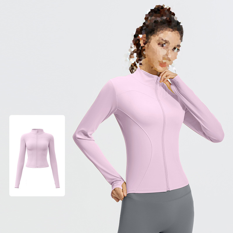 Stylish Women's Fitness Outerwear Made from Durable Polyester with Quick Evaporation Feature
