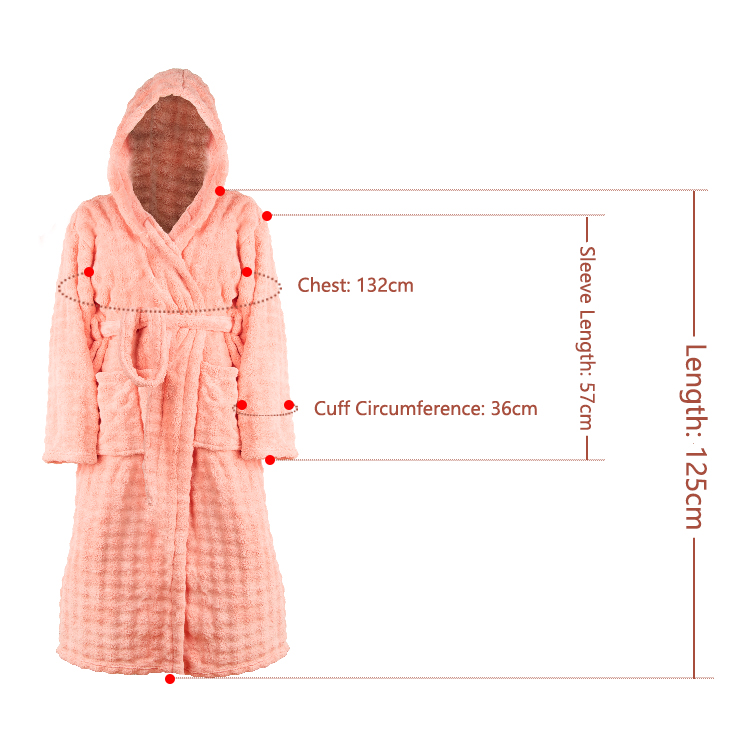 Wholesale New Arrivals Terry Cloth Robes Luxury Five Star Hotel Pajamas Coral Fleece Sleepwear for Women