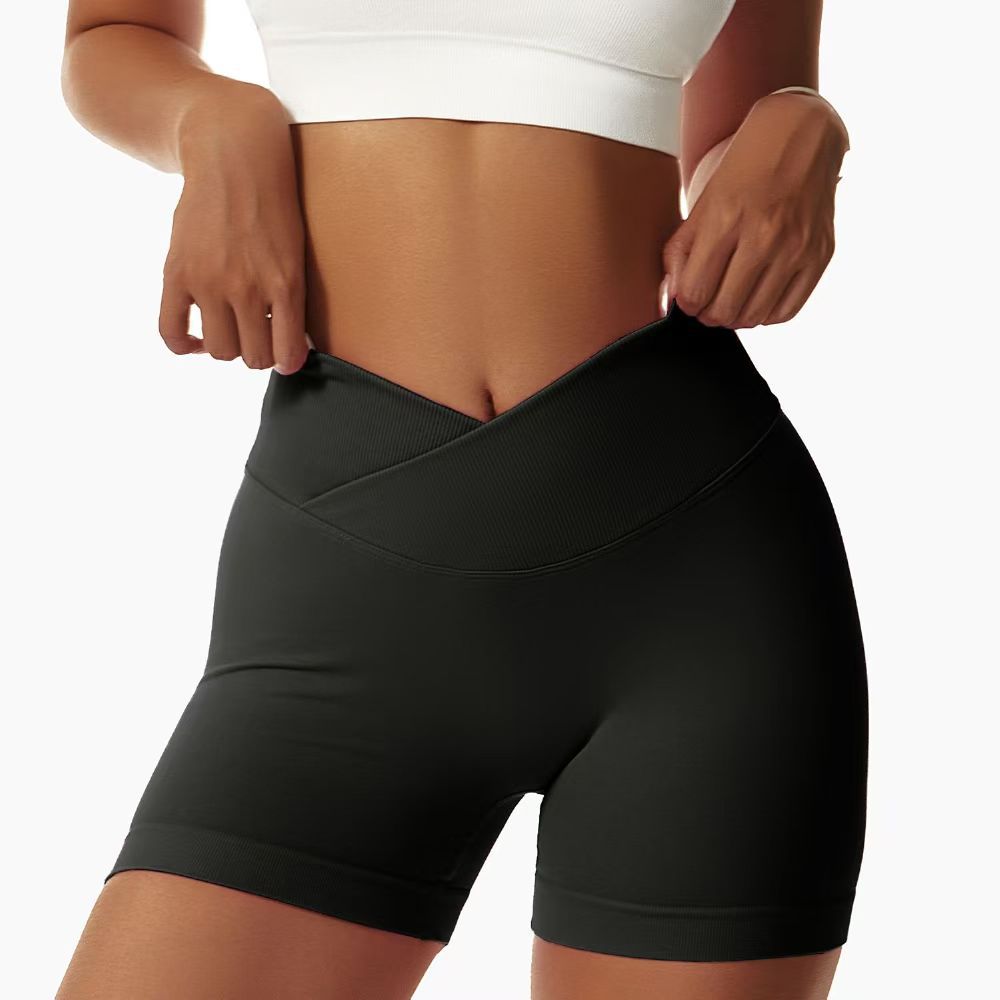 Hot Gym Clothing Seamless Yoga Pants Women Yoga Shorts Tights V Waist Scrunch Butt Short Legging
