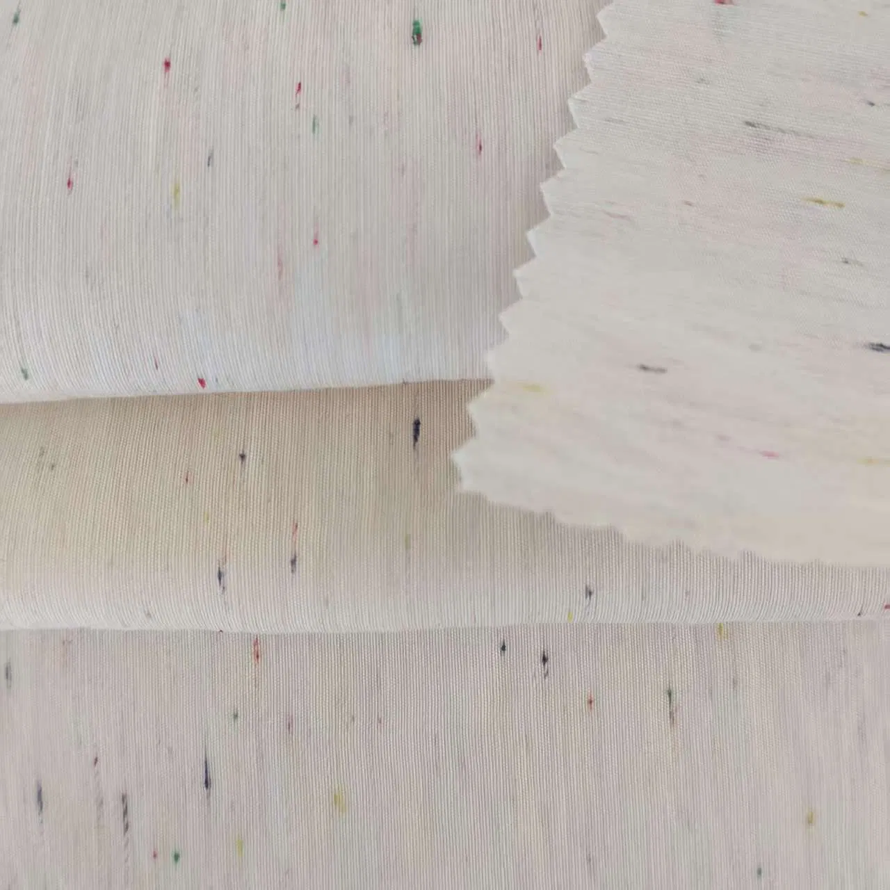 Fresh White Base Fabric with Playful Dots 83% Rayon for Spring Summer Collections and Resort Wear