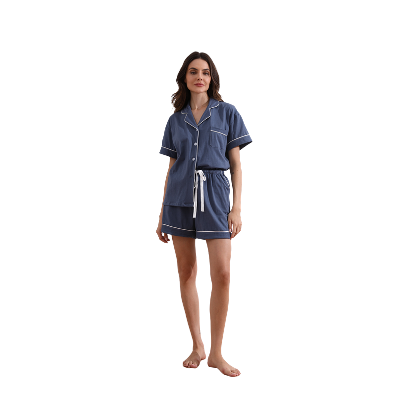 FUNG 6056 Short Pajamas Women's Sleepwear 100% Cotton Pajama Set