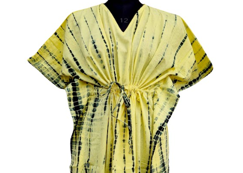 Kaftan New Arrival Cotton Fabric Maxi Dress Hand Tie-Dye Kimono Robe full Length Bridesmaid Kaftans for Women