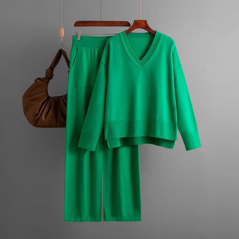 Hot New Women's Solid Color Loungewear Sets Elegant and Soft Anti-Wrinkle for Autumn and Winter Fast Delivery