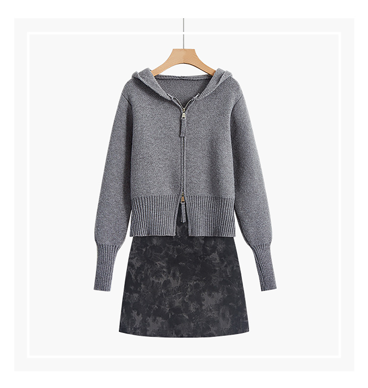 Korean Sweaters, Knitted Hoodies, Custom Knitwear, Women's Long Sleeved Zippered Hooded Cardigans Are Now Available