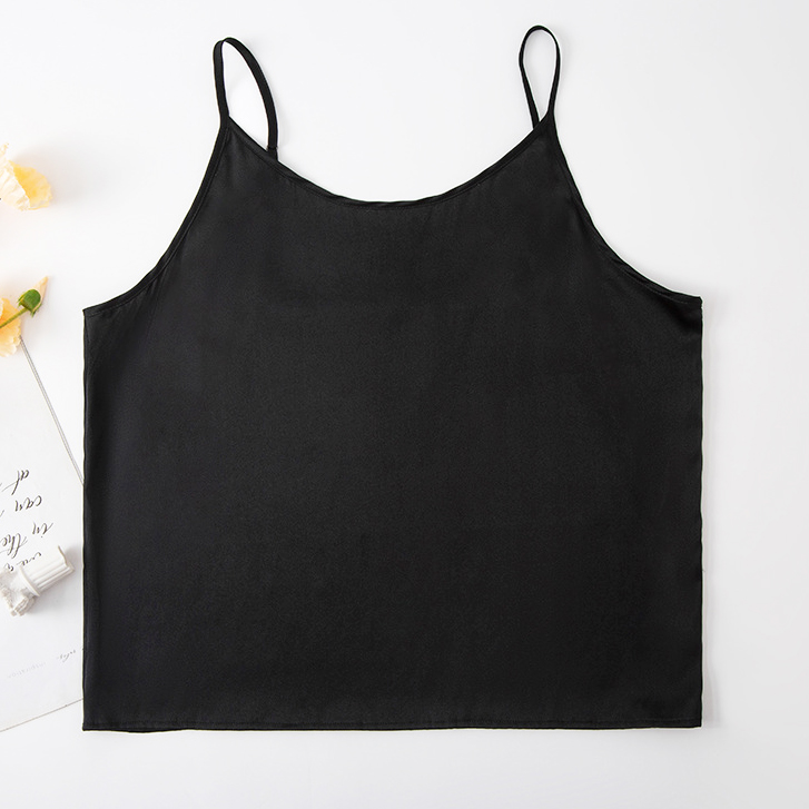 Custom Wholesale Pure Silk Camisole Comfortable Summer Female Loungewear Stretch Satin Silk Wholesale Custom Mulberry Silk