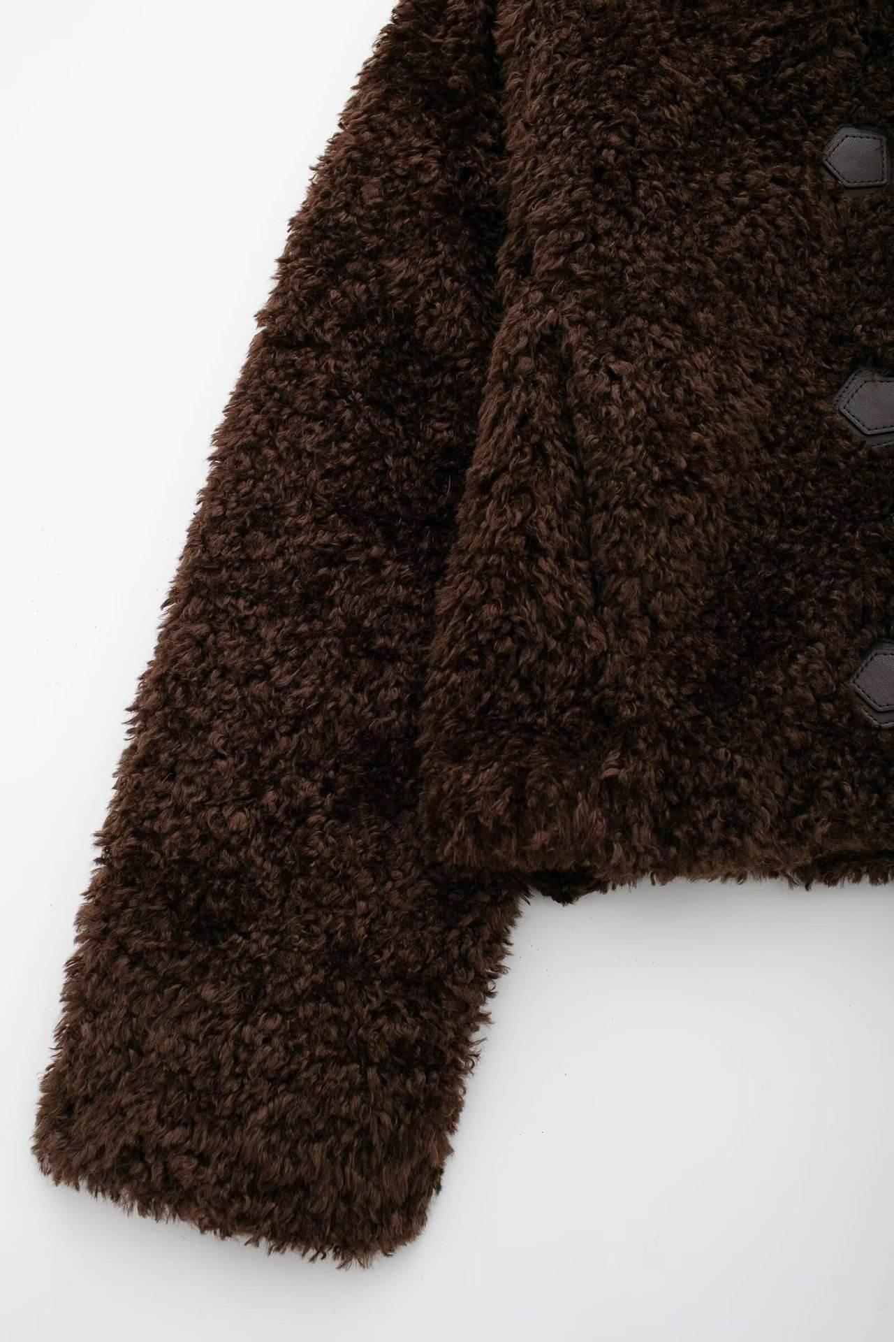 Women's Vintage Style Cropped 360g Worsted Woven Coat Knotted Casual Outerwear Breathable OEM Service New Arrivals