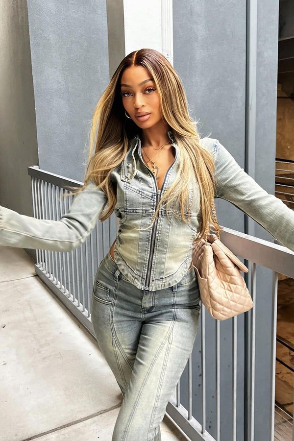 Wholesale Fashion Women's High Waist Slim Fit Denim Jeans Silver High Stretchy Denim Jeans Elegant Pencil Denim Pants for Women