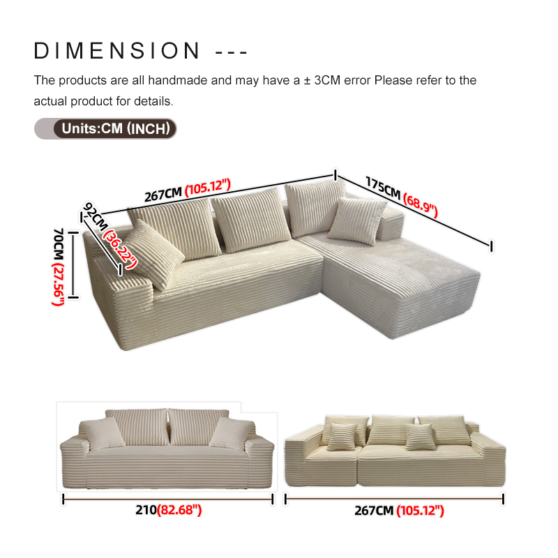 on Sale Wear-Resistant Compression Furniture Compressed Sofa for B&B Resort Guest Room