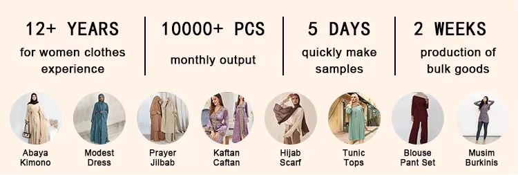 Muslim Women's Modest Two Piece Set Details
