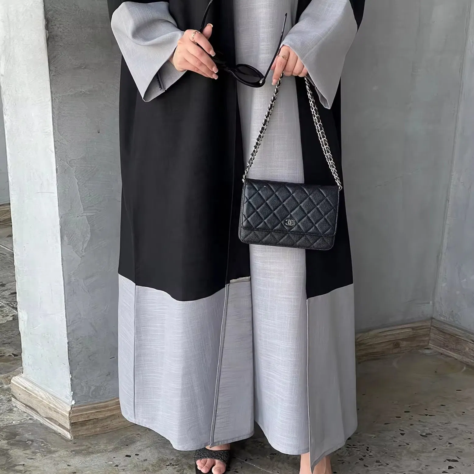 2026 New Two Piece Women's Abaya Modest Modern Fashion Dubai Abaya