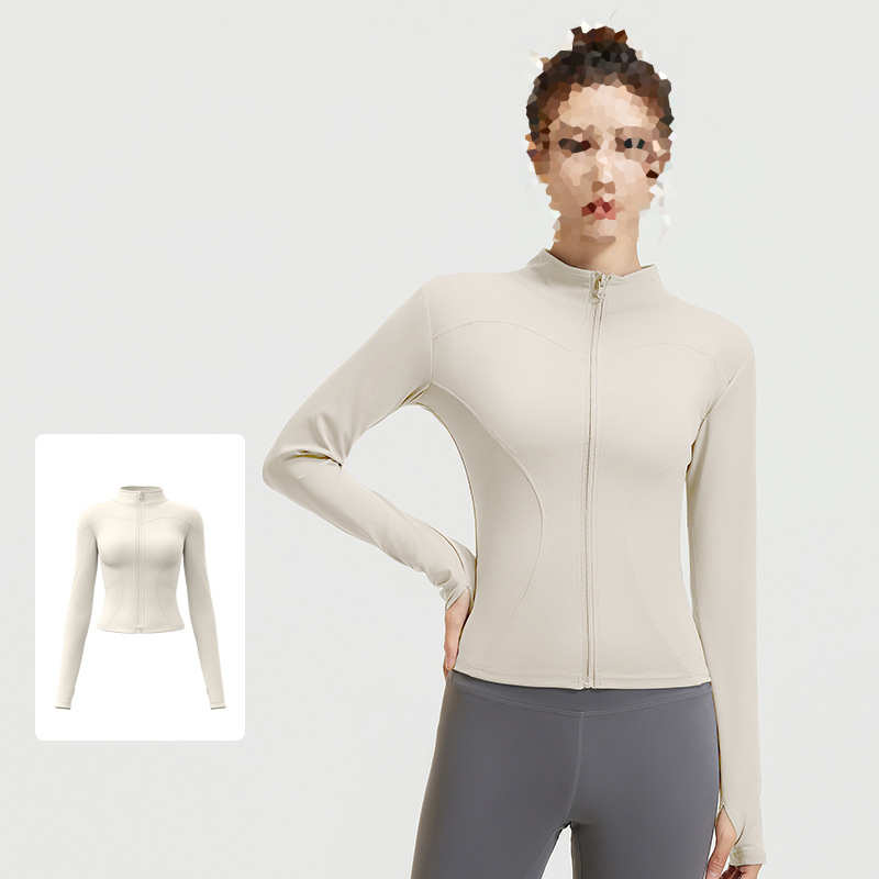Stylish Women's Fitness Outerwear Made from Durable Polyester with Quick Evaporation Feature