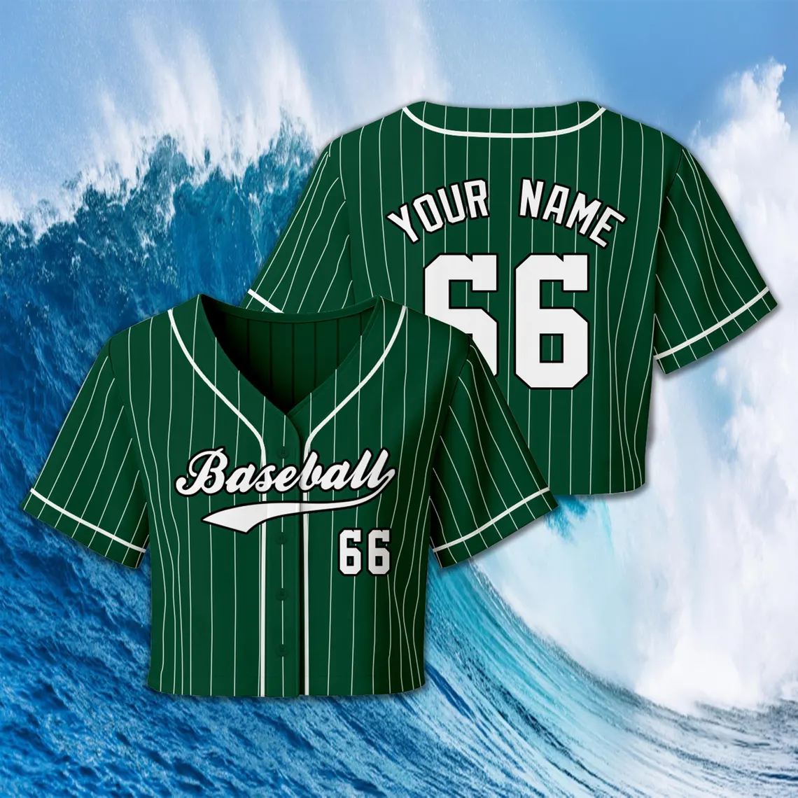 Custom Baseball Jersey, Personalized Women Crop Top, Bachelorette Party Team Gift