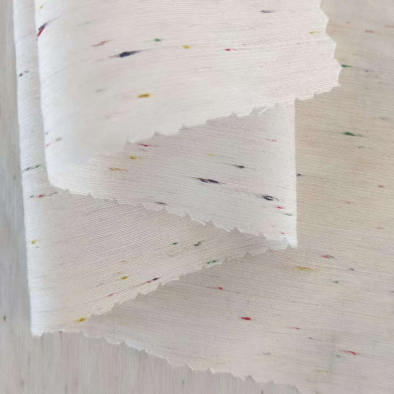Fresh White Base Fabric with Playful Dots 83% Rayon for Spring Summer Collections and Resort Wear