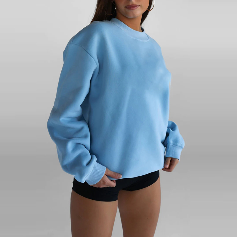 New Women Custom Cotton Heavyweight Drop Shoulder Sweatshirts Custom Oversized Pullover Sweatshirts for Women