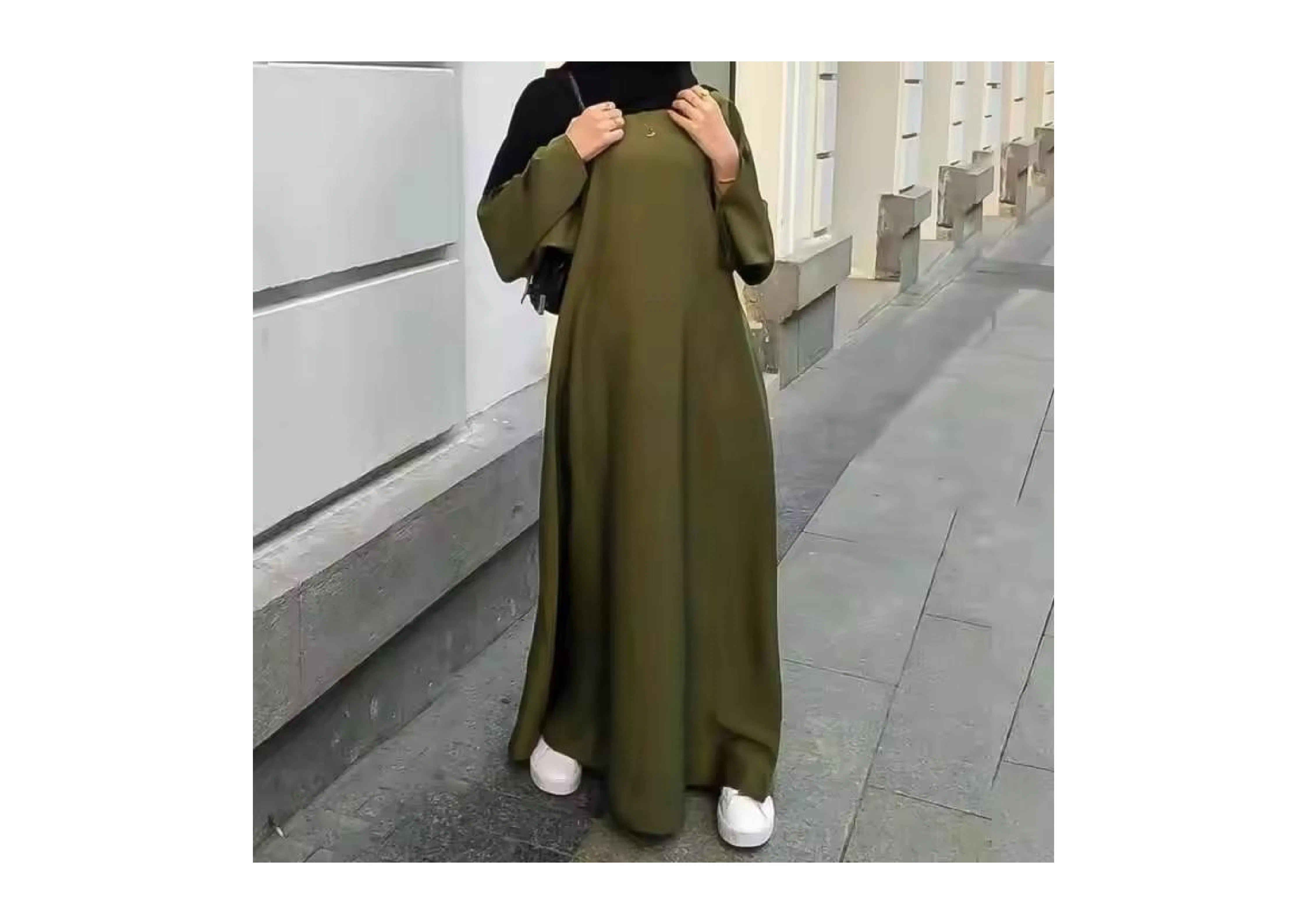 New Model Women's Long Sleeve Abaya in Chic Solid Colors for Modest Fashion