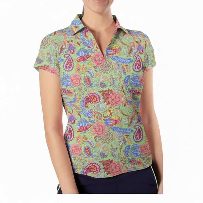 Knitted Custom Logo Quick Dry Slim Fit Polyester Women Polo Shirt Short Sleeve Lady Female Golf Wear Polo T Shirts