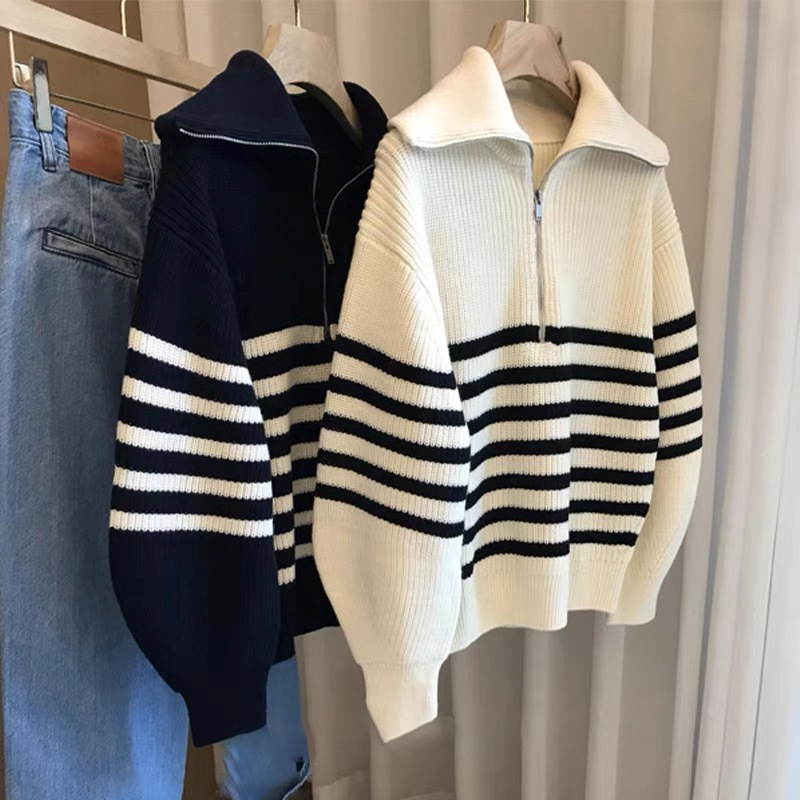 KinLing 2025 Women's Loose Top Neck Sweater New Autumn Winter Knitwear Outerwear Cardigan Casual Style Solid Pattern Thin Weave