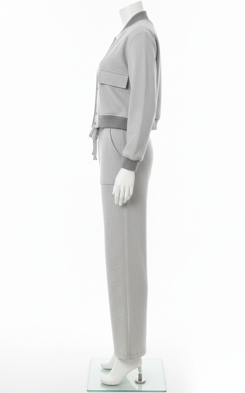 Wholesale Custom Women's Off-Shoulder T-Shirt and Wide-Leg Drawstring Pant Loungewear Set - Casual Cotton Blend Two-Piece Outfit