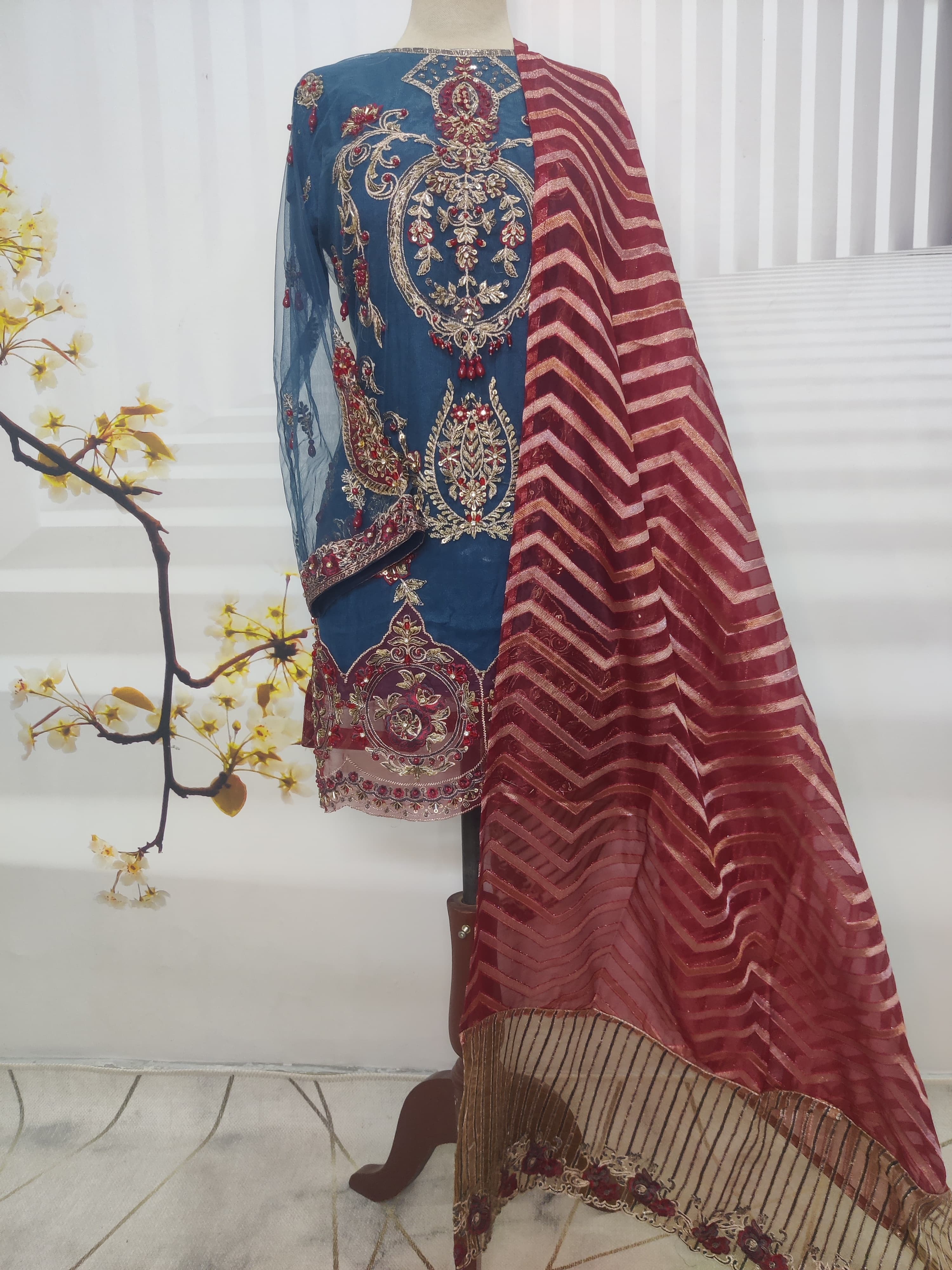 Pakistani Salwar Kameez Women's Fancy Suits Ethnic Heavy Suit Punjabi Stitching Available Wholesale Fancy Suits