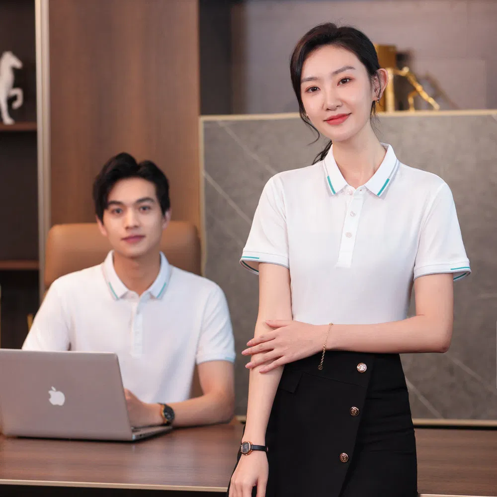 Anti-Static Blended Custom Golf Polo Shirt for Business Attire