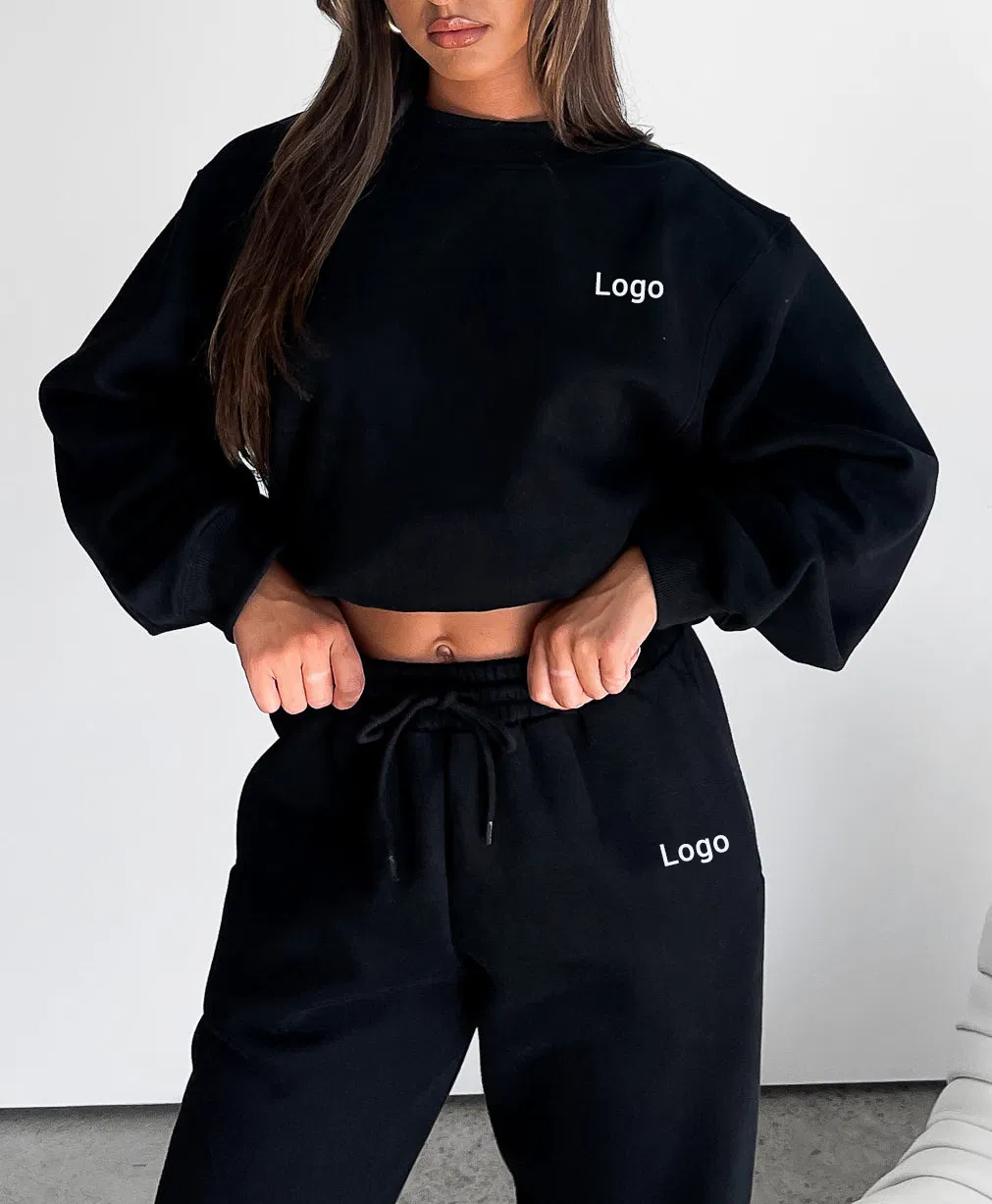 Custom Logo Women's Casual Sports Suit Best-Selling New Fashion Streetwear Loose Hoodie for Women