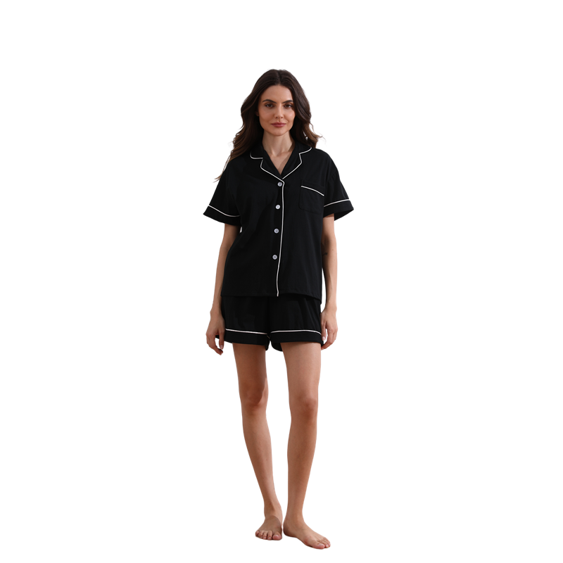 FUNG 6056 Short Pajamas Women's Sleepwear 100% Cotton Pajama Set