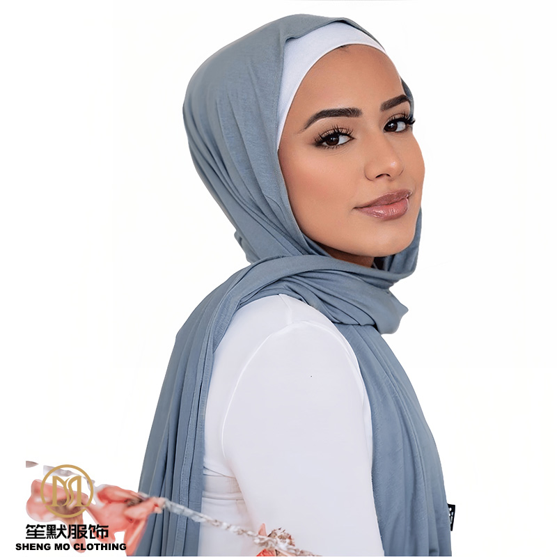 Luxury Elegant Design Solid Color and Printed Styles Modest Women Clothing Cotton Modal Hijab