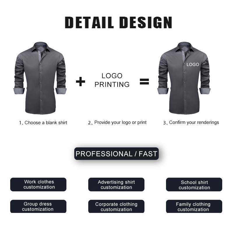 Men's Satin Casual Suit Shirt Long-Sleeved Business Formal Print Workwear Breathable Professional Work Attire