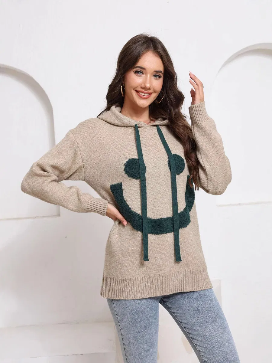 Custom Knit Sweater Women Hoodie for Fall Fashion