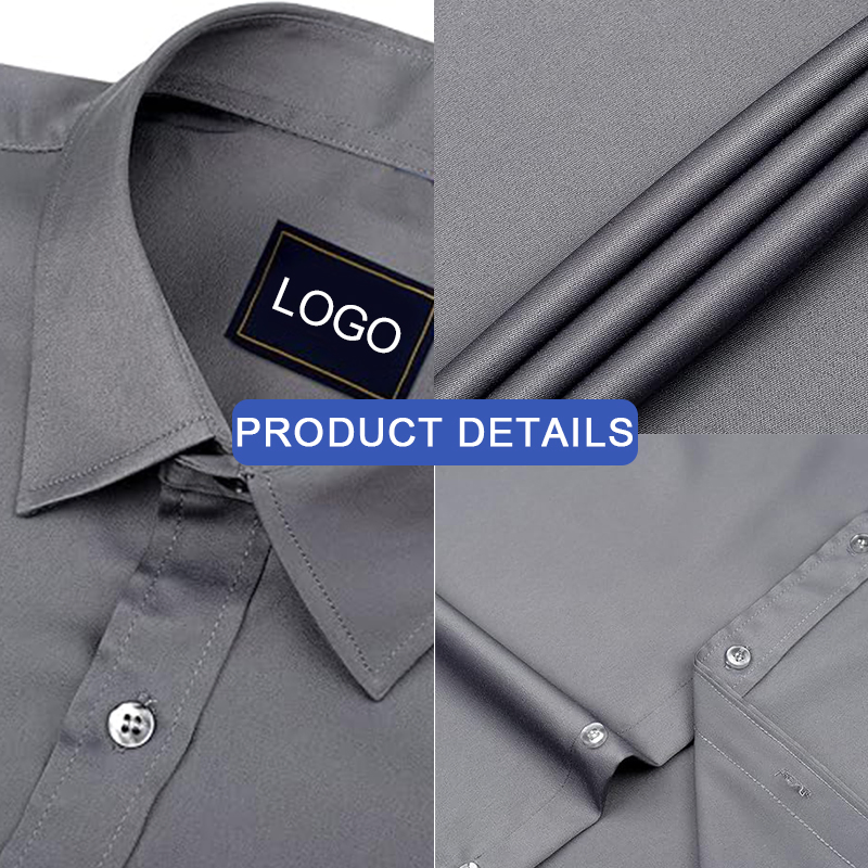 Men's Satin Casual Suit Shirt Long-Sleeved Business Formal Print Workwear Breathable Professional Work Attire