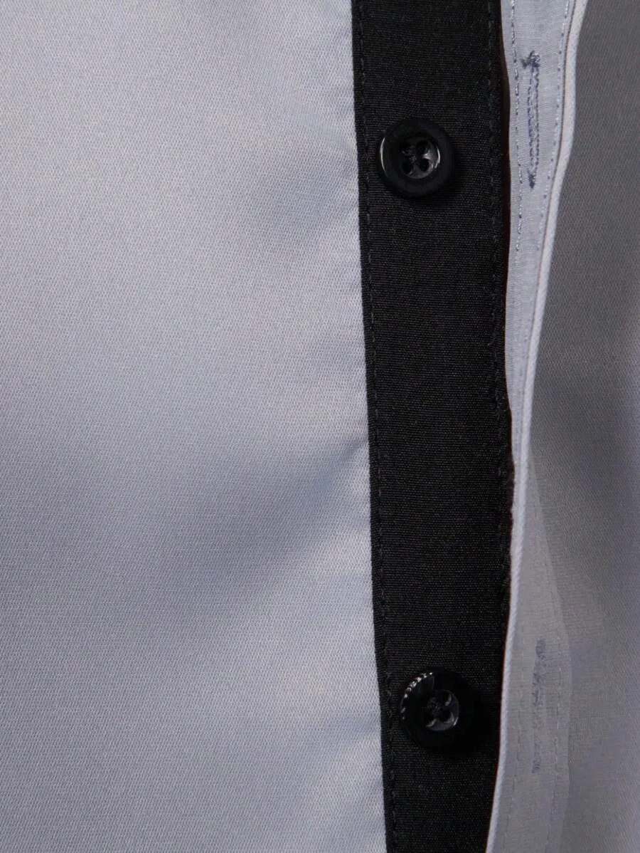 Men Solid Color Casual Shirt Long Sleeve Minimalist Design Summer Resort Wear Autumn Designer Shirt Top