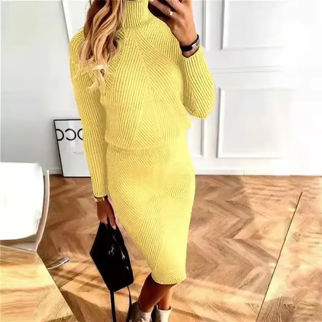 High-Neck Knit Pullover Sweater 3