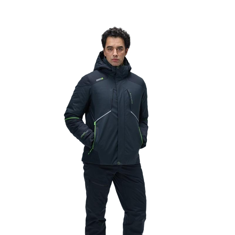 Wholesale Breathable Windproof Ski Wear for Men with Fleece Lining and Dwr Coating for Resort.